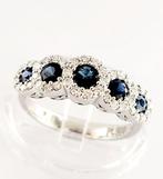 Ring Platina - 2.93ct. tw. Saffier - Diamant - Made in Italy