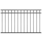 vidaXL Panneau de clôture Acier 1,7x0,8 m Noir, Jardin & Terrasse, Clôtures de jardin, Verzenden, Neuf