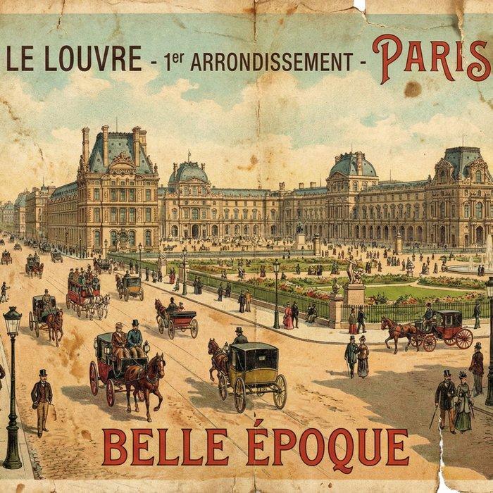 I_KONIQ - Vintage postcard style 1er arrondissement Paris 90, Antiek en Kunst, Curiosa en Brocante