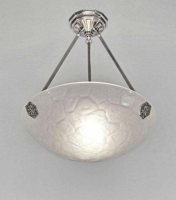 NOVERDY French art deco pendant light - Lustre - bronze, Antiek en Kunst, Kunst | Designobjecten