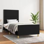 vidaXL Cadre de lit avec tête de lit Noir 90x200 cm, Maison & Meubles, Chambre à coucher | Lits, Neuf, Verzenden
