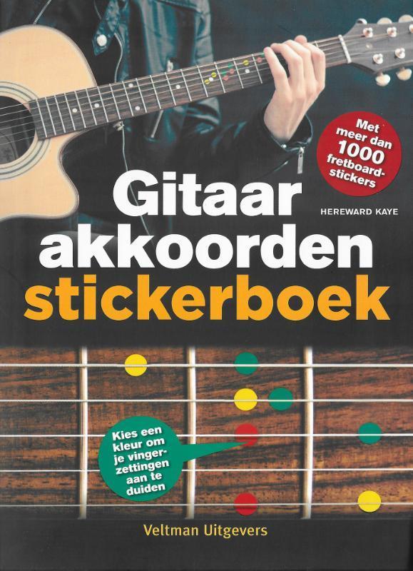 Gitaarakkoorden stickerboek 9789048316625 Hereward Kaye, Boeken, Hobby en Vrije tijd, Zo goed als nieuw, Verzenden