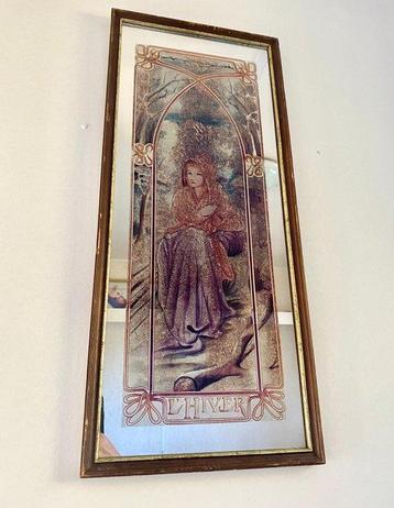 The Four Seasons - Franklin/ Alphonse Mucha - Spiegel- beschikbaar voor biedingen