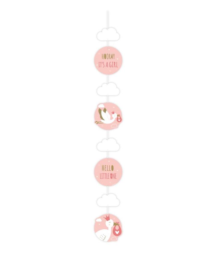 Hangdecoratie Newborn Baby Girl 120cm, Hobby en Vrije tijd, Feestartikelen, Nieuw, Verzenden