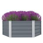 vidaXL Plantenbak verhoogd 129x129x45 cm gegalvaniseerd, Tuin en Terras, Verzenden, Nieuw