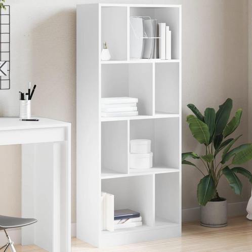 vidaXL Boekenkast 57x28,5x141 cm bewerkt hout wit, Huis en Inrichting, Kasten | Boekenkasten, Nieuw, Verzenden