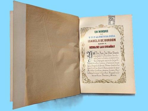 Document - Señor Don José Esteve y Thomas - Real despacho de, Antiek en Kunst, Antiek | Boeken en Manuscripten