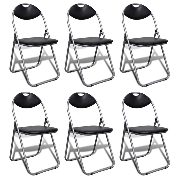 vidaXL Eetkamerstoelen inklapbaar 6 st kunstleer en staal, Huis en Inrichting, Stoelen, Nieuw, Verzenden
