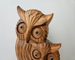 Sculpture, Uilen geluk - 40 cm - Bois
