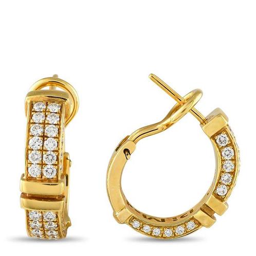 Boucles doreilles - 18 carats Or jaune, Boucles doreilles, Handtassen en Accessoires, Oorbellen