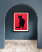 Look back - blue cat - XL size - Nishida Tadashige  (b, Antiek en Kunst