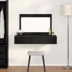 vidaXL Wand-Montage Make-Up Tafel in Zwart Eik, 100x40x70 cm, Huis en Inrichting, Tafels | Kaptafels, Verzenden, Nieuw