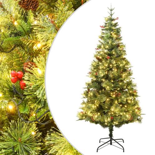 vidaXL Kerstboom met LED en dennenappels 150 cm PVC en PE, Diversen, Kerst, Nieuw, Verzenden