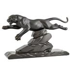 H. Gual - sculptuur, Art Deco panter L. 46 cm. x H. - 27.5, Antiek en Kunst