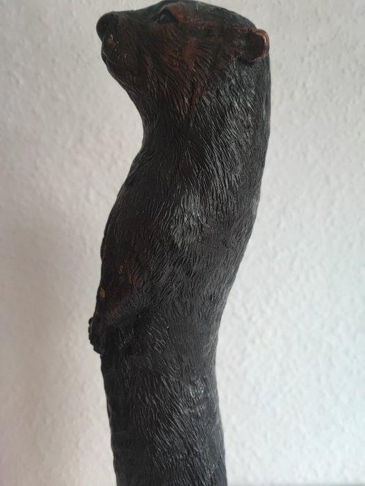 Sculpture, otter standing - 45 cm - Bronze, Antiek en Kunst, Curiosa en Brocante