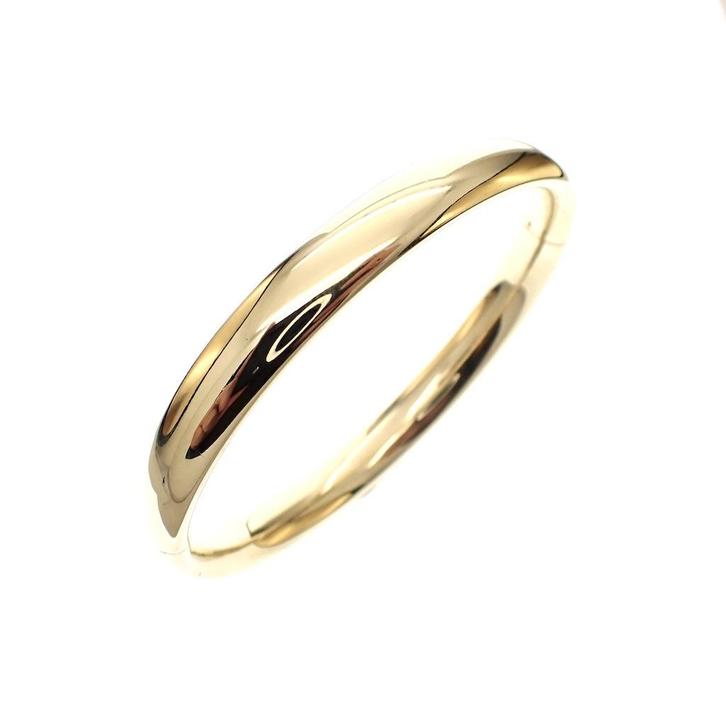 Gouden gladde slavenarmband; Maat M, Handtassen en Accessoires, Armbanden, Overige kleuren, Gebruikt, Goud, Ophalen of Verzenden