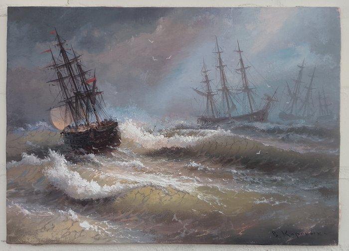Vitalii Karpenko (1963) - After storm, Antiquités & Art, Art | Peinture | Classique