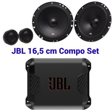 JBL 2 kanaals A652 versterker + JBL Compo set