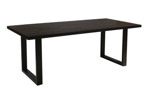 Eetkamertafel- Exotisch Hout Magnolia- 200X100Cm- Zwart, Huis en Inrichting, Tafels | Eettafels, Nieuw, Ophalen of Verzenden