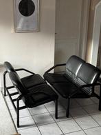 Leyform - Sofa - Leder, Hout - Twee vintage sofas uit de, Antiek en Kunst