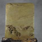 Een Chinees stenen tafel scherm - Steen - China - Qing, Antiek en Kunst