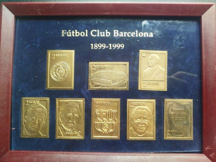 FC Barcelona - Collectie zegelstempels goud 24k, Verzamelen, Overige Verzamelen