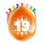 Ballonnen 19 Jaar Meerkleurig 30cm 8st, Nieuw, Verzenden