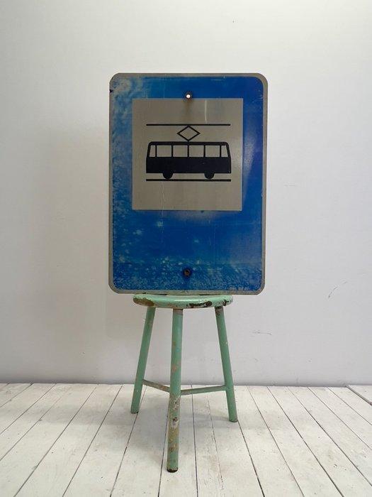 Tram Sign - Reclamebord - Plastic, Antiek en Kunst, Curiosa en Brocante