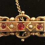 Broche - 9 kt. Geel goud - Parel