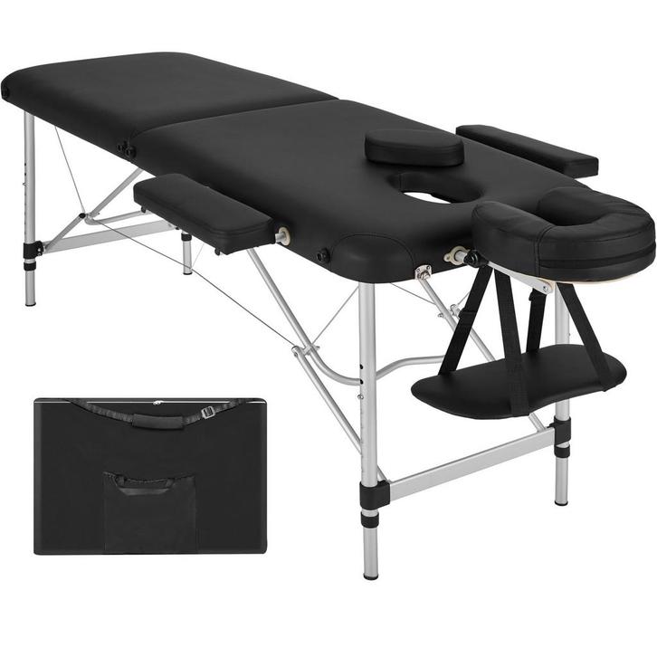 tectake Massagetafel 2 zones met matras en aluminium frame -, Sport en Fitness, Massageproducten, Verzenden