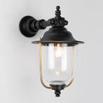 Buitenverlichting wand rond Lindau Muurlamp Hang Zwart, Verzenden, Nieuw