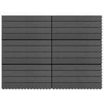 vidaXL Terrastegels 6 st 60x30 cm 1,08 m² HKC zwart, Verzenden, Nieuw