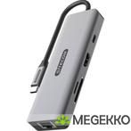 Sitecom 8 in 1 USB-C Power Delivery Multiport Adapter, Computers en Software, Verzenden, Nieuw