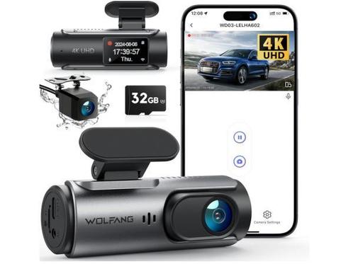 Veiling - WOLFANG WD03 4K Dash WiFi Dashcam, Auto diversen, Dashcams