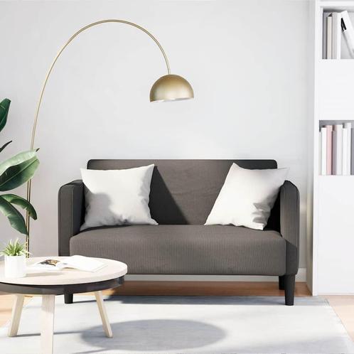 vidaXL Loveseat bank 109 cm corduroy stof lichtgrijs, Huis en Inrichting, Zetels | Zetels, Nieuw, Verzenden