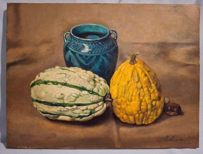 Frans Luyckx ( 1923-1997) - Stilleven met pronkappels, Antiek en Kunst, Kunst | Schilderijen | Klassiek