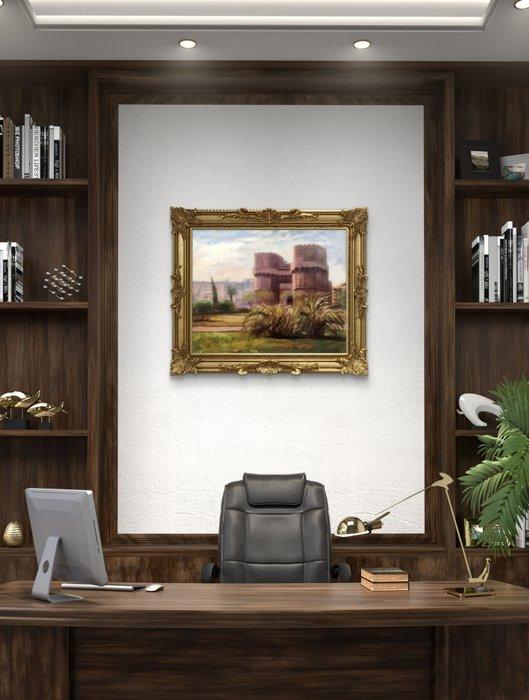 Escuela valenciana (XX) - Torres de Serrano, Valencia, Antiek en Kunst, Kunst | Schilderijen | Klassiek