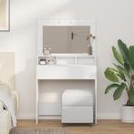 vidaXL Witte Kaptafel met LED Verlichting - 79x41x135 cm, Verzenden, Nieuw