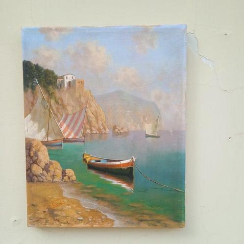 Italiaanse school (XX) - Costiera, Antiek en Kunst, Kunst | Schilderijen | Klassiek