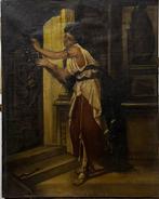 Scuola italiana (XIX), firmato Fed. Maldarelli - Donna alla, Antiek en Kunst