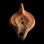 Oud-Romeins Terracotta Lantaarn met Leeuw, Antiek en Kunst