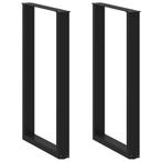 vidaXL Salontafelpoten 2 st U-vormig 60x(100-101) cm staal, Huis en Inrichting, Tafelonderdelen, Verzenden, Nieuw