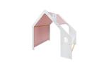 Wit houten huis voor kinderen - roze dak, Verzenden, Nieuw