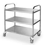 Serveerwagen | RVS | 3 Niveaus (830x510) | Wielen (Geremd), Zakelijke goederen, Verzenden, Nieuw in verpakking