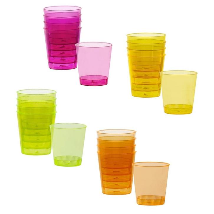 Shotglaasjes Neon 20st, Hobby en Vrije tijd, Feestartikelen, Nieuw, Verzenden