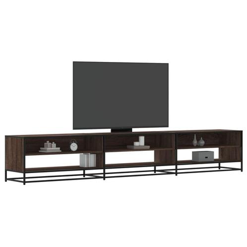 vidaXL Tv-meubel 270x40x46 cm bewerkt hout bruin, Huis en Inrichting, Kasten |Televisiemeubels, Nieuw, Verzenden