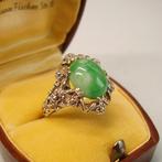 Zonder minimumprijs - Ring Zilver - 3.00ct. tw. Jade -, Nieuw