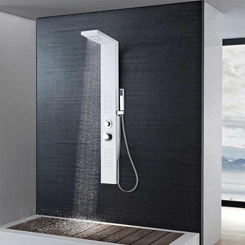 vidaXL Douche paneelsysteem aluminium matwit, Doe-het-zelf en Bouw, Sanitair, Nieuw, Verzenden