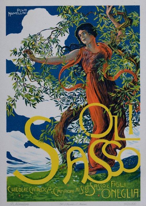 Plinio Nomellini (1866-1943) - Oli Sasso, Antiek en Kunst, Kunst | Designobjecten