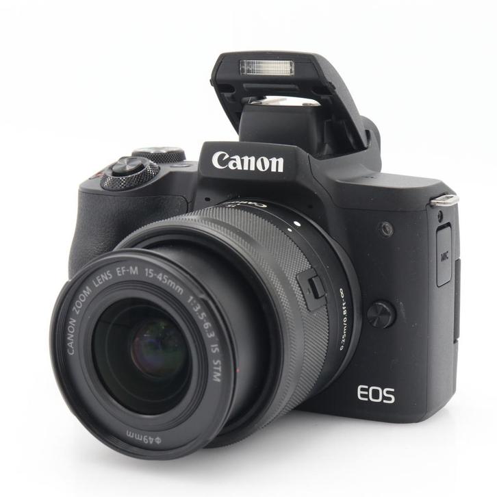 Canon EOS M50 mark II + EF-M 15-45mm f/3.5-6.3 IS STM |, Audio, Tv en Foto, Foto | Lenzen en Objectieven, Zo goed als nieuw, Verzenden
